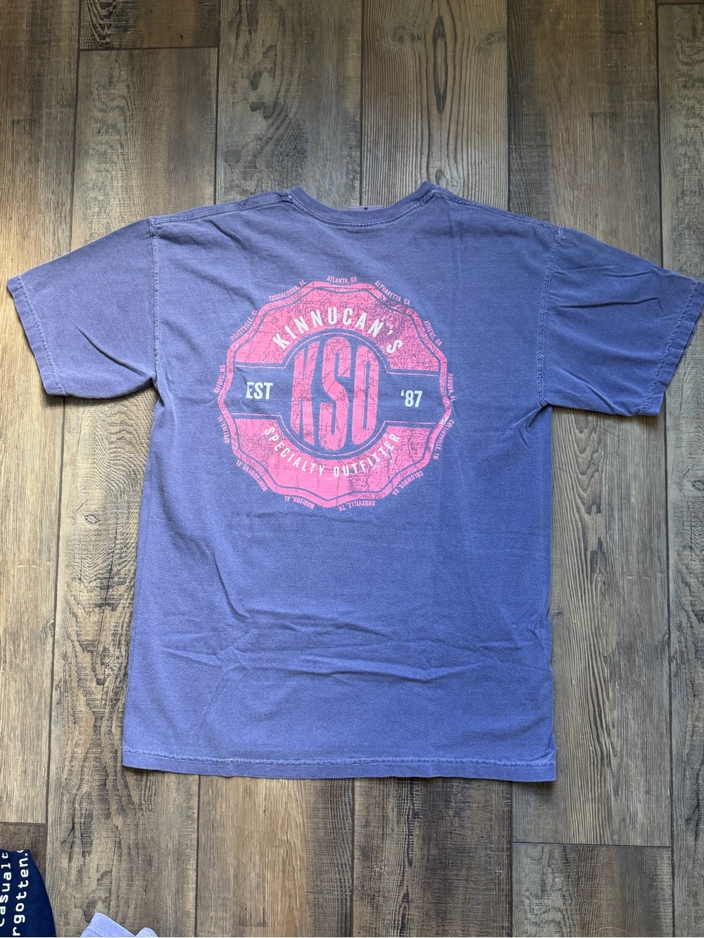 Comfort Colors KSO Kinnucan’s Purple Short Sleeve Tee with Pink Graphic